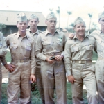 Panamá - Instrutores Americanos. Lt. Snow, Lt. Clyde H. Camp Jr., Lt. James R. Paley, Cap. William S. Chairsell, Cap. Delmore E. John e Lt. W.J. Clover. O Cap. Chairsell havia acabado de ser condecorado com a Ordem do Cruzeiro do Sul no Grau de Cavaleiro. 
Foto: John W. Buyers
