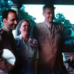 Suffolk - Ten.Cel. Nero Moura e o Lt.Col. George Logan, Oficial Comandante da Suffolk Army Air Force Base, e esposa.
Foto: John W. Buyers