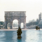 Roma - O Arco de Constantino, entre o Coliseu e o monte Palatino.
Foto: John Buyers.