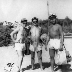 Marina di Pisa, junho de 1945. Ten. Brandini, Mocellin e Asp. Morgado.
Foto: via Renato Figueiredo.